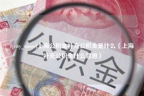 商洛上海公积金补充公积金是什么（上海补充公积金什么意思）